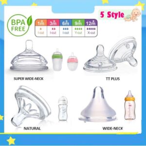 Puting Ganti Botol Mulut Lebar / Baby Puting Nipple for Wide Neck Bottle Baby Silicone Pacifier Replacement Baby Products Wide Nipple